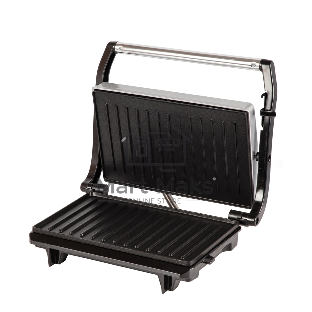 Электрогриль Endever Grillmaster 115, 1500 Вт, авто терморегулятор, антипригарное покрытие, индикатор нагрева, серебристый/черный
