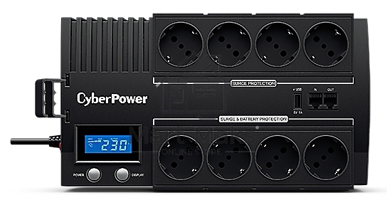 Источник бесперебойного питания CyberPower BR700ELCD 700VA/420W USB/RJ11/45 (4+4 EURO)