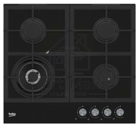 Встраиваемая газовая варочная поверхность Beko HILW 64225 S, черный