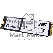 Накопитель SSD AGI AGI2T0G43AI818, 2Tb, PCIe 4.0 x4, M.2 2280, NVMe, R/W 5200/4700