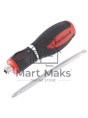 Отвертка комбинированная Matrix, SL6,0 / Ph2, CrV, двухкомп. рукоятка MASTER 11580