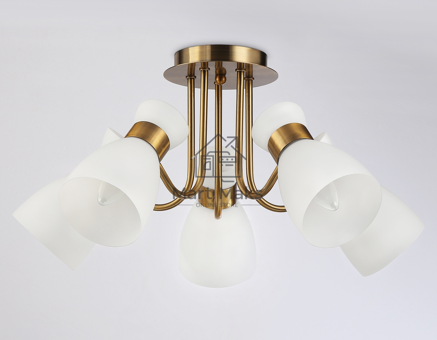 Светильник Ambrella light TR3218/5 GD/FR золото/белый матовый E27*5 max 40W D580*290