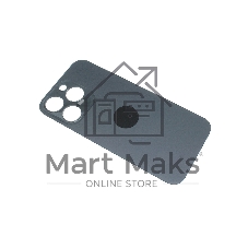 Задняя крышка (стекло) для iPhone 14 Pro (A2891) в сборе со стеклом камеры (широкий вырез) черная