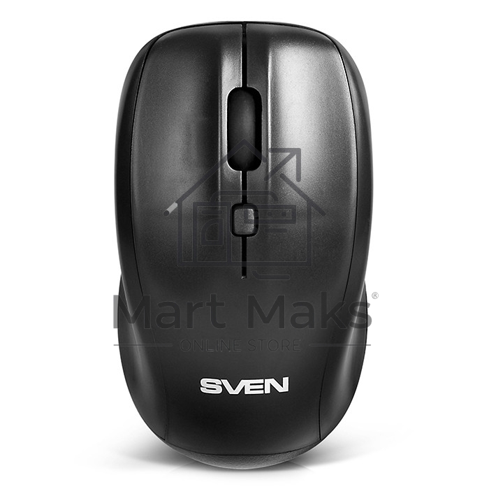 Мышь беспроводная SVEN RX-305 черный, 1600 dpi, радиоканал, USB, кнопки - 4