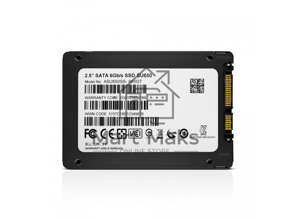Накопитель SSD ADATA SU650, 960Gb, SATA III, 2.5