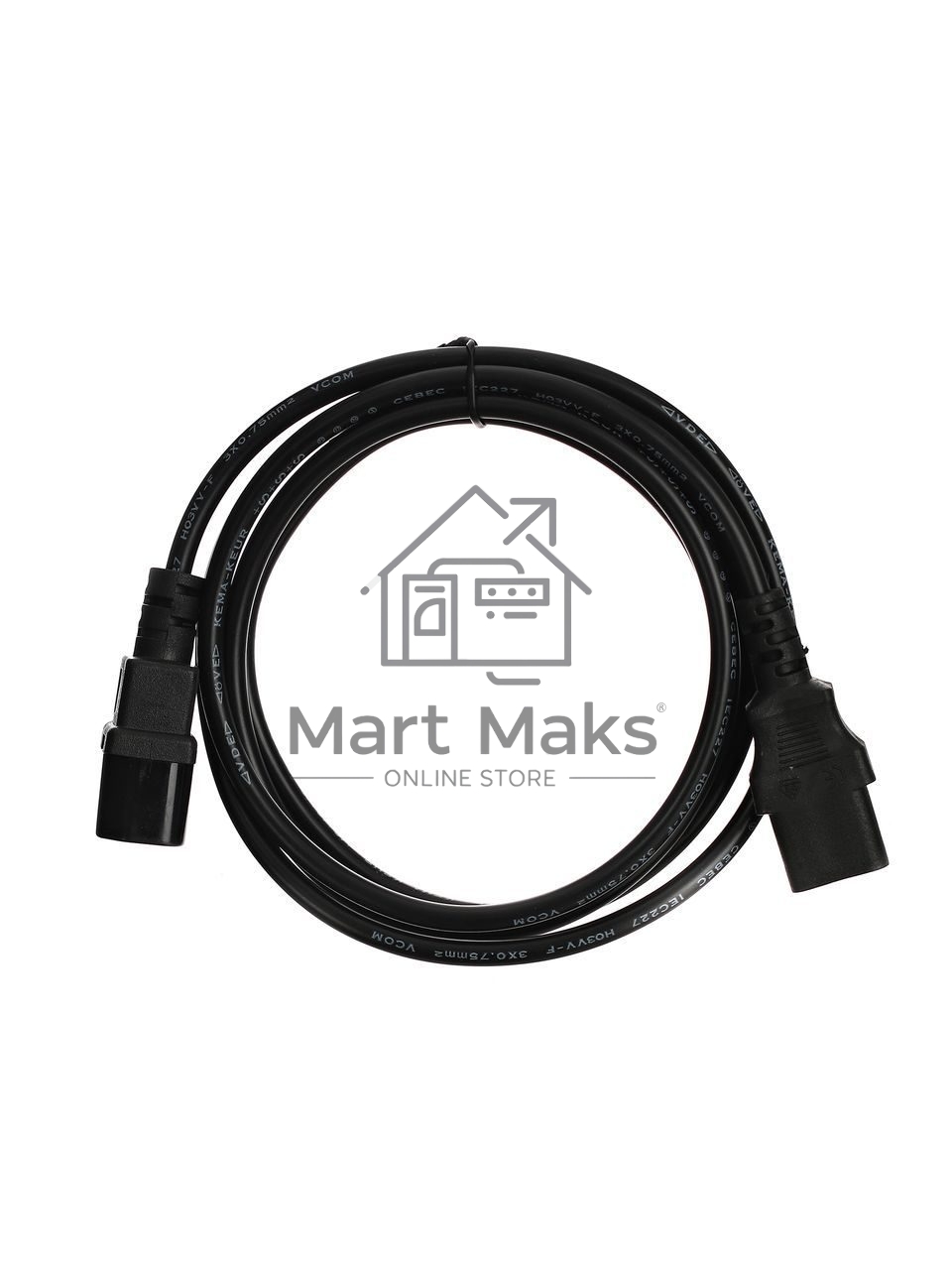 Кабель VCOM CE001-CU0.75-1.8 Кабель монитор - компьютер 220V (UPS -> устройство) VCOM <VDE> 3G*0.75mm (CE001-CU)1.8м