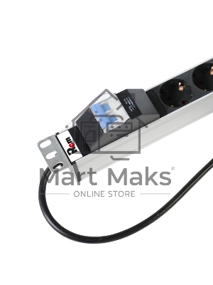 Вертикальный блок розеток ЦМО Rem-16 с авт. 16А, 20 Shuko, 16A, алюм., 33-38U, шнур 3 м. (R-16-20S-A-1420-3)