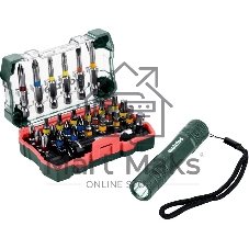 Набор бит METABO 626721000 29 предметов + LED фонарик