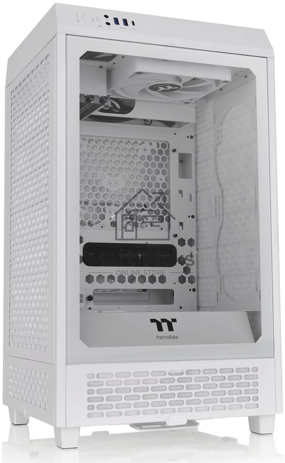 Компьютерный корпус Thermaltake The Tower 200 белый без БП miniITX 11x120mm 5x140mm 2xUSB3.0 1xUSB3.1 audio bott PSU