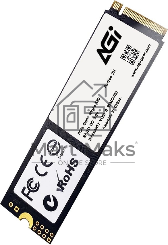 Накопитель SSD AGI AGI2T0G43AI818, 2Tb, PCIe 4.0 x4, M.2 2280, NVMe, R/W 5200/4700