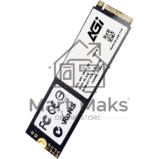 Накопитель SSD AGI AGI2T0G43AI818, 2Tb, PCIe 4.0 x4, M.2 2280, NVMe, R/W 5200/4700