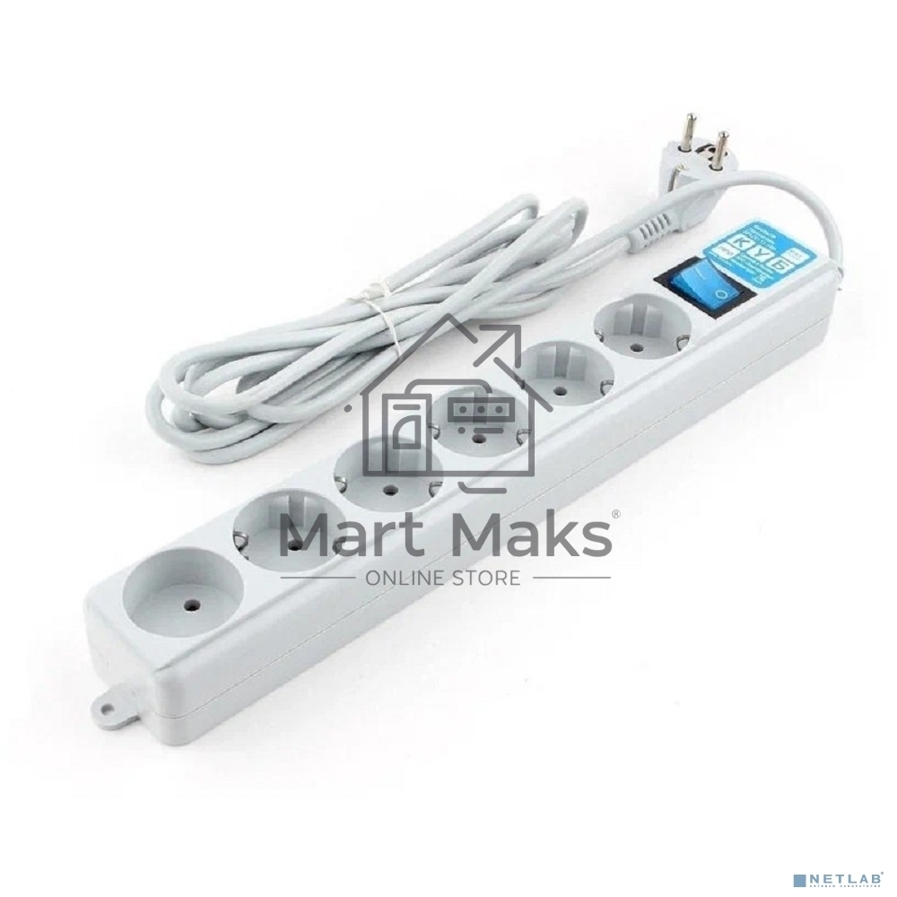 Фильтр-удлинитель Power Cube PRO SPL6-16-P-3М, 3,0 м, LC контур, 16А/3,5кВт 3*1,5мм