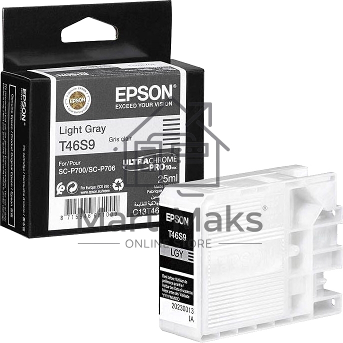 Картридж Epson T46S9 (C13T46S900) светло-серый (25 мл) для SureColor SC-P700