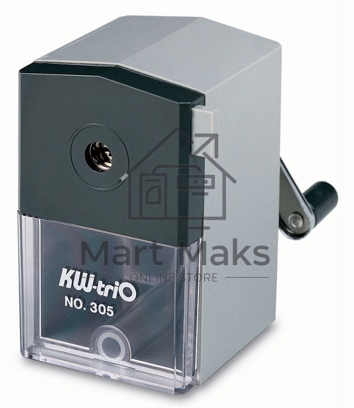 Точилка для карандашей механическая Kw-Trio 305A, 1 отверстие, 8мм пластик, ассорти