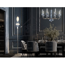 Светильник Ambrella light LH53132 GD/WH/GB золото/белый/серо-синий 8W 3000K D250*1635