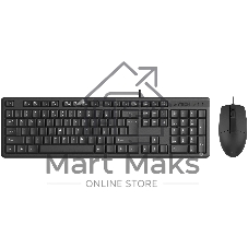 Комплект клавиатура+мышь A4Tech KR-3330S проводной, USB, 1200 DPI, чёрный
