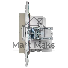 Розетка IEK SKANDY SK-R04B (SK-R14-16-K10) с заземлением, с защитными шторками 16А, бежевый