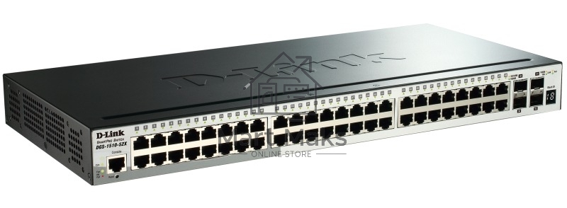 Коммутатор D-Link DGS-1510-52X/A2A Настраиваемый стекируемый коммутатор SmartPro уровня 2+ с 48 портами 10/100/1000Base-T и 4 портами 10GBase-X SFP+