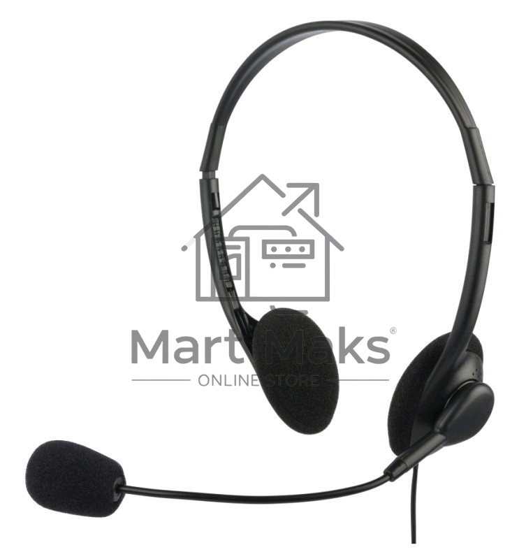 Гарнитура Oklick HS-M143VB черный 1.8м накладные оголовье
