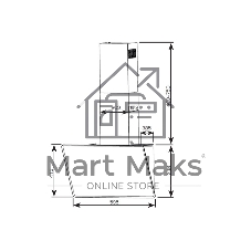 Вытяжка наклонная Centek CT-1829-60 черный, 60 см, 1000 куб. м/ч, 55 дБ