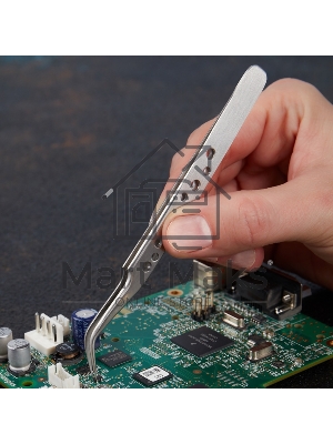 Пинцет изогнутый, узкий 120 мм Airy (блистер) Rexant