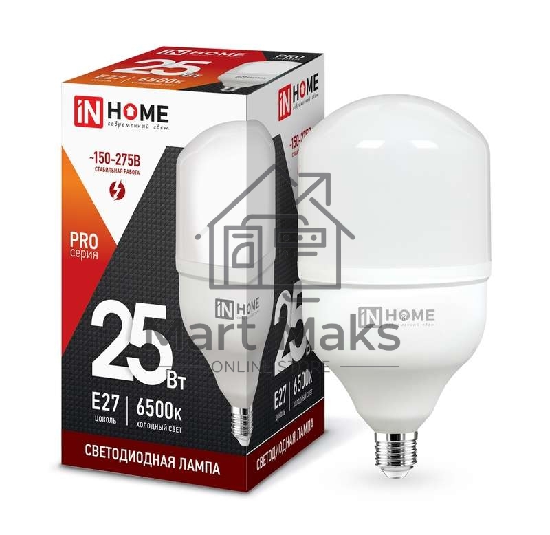 Лампа светодиодная LED-HP-PRO 25Вт 230В 6500К E27 2250лм IN HOME 4690612031064