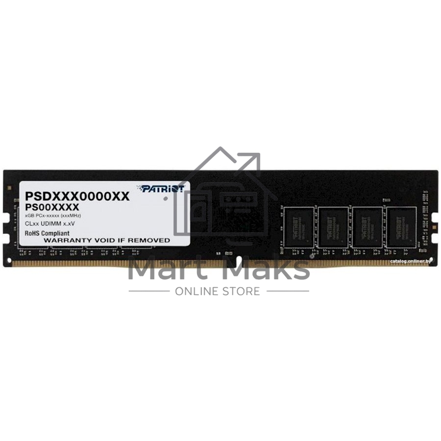 Оперативная память Patriot Signature, DDR4, 16GB (1x16 GB), 3200 MHz, CL22, DIMM