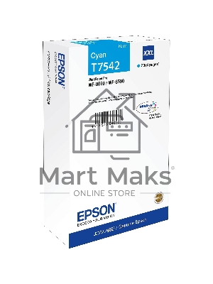 Картридж струйный Epson T7542 голубой экстраповышенной емкости для WF-8090/8590