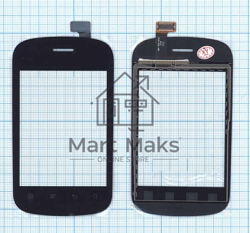 Сенсорное стекло (тачскрин) для Fly IQ235 Uno, черное