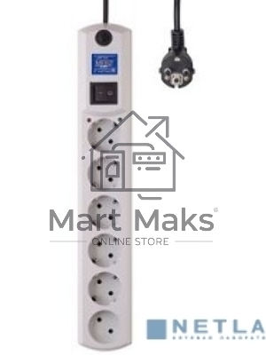 Сетевой фильтр Most HV6 5 м (6 розеток) черный (коробка)