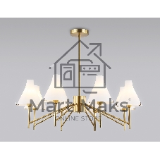 Люстра Ambrella light LH57135/8 BS/FR латунь/белый матовый E14/8 max 40W D800*650