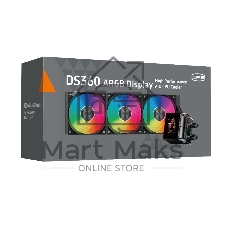 Система охлаждения Water Cooling System PCCooler DS360 Display BK (310W, 360мм, LED, Black, ARGb Pump/Fans: 3x120мм, 90.56CFM, 39.8dBA, 2500RPM/Pump height 65мм, 15dBA, 2600RPM, Rad thickness 27мм/S: 1851, 1700, 1200, 115X, AM5, AM4)
