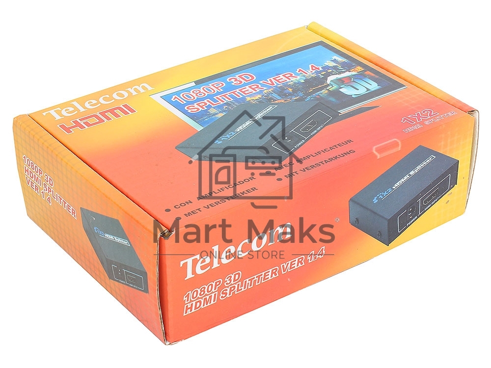 Разветвитель HDMI 1=>2 Telecom <TTS5010>, каскадируемый, 1.4v+3D