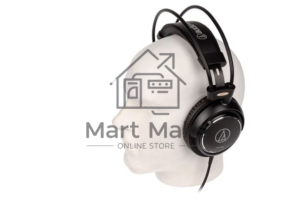 Наушники AUDIO-TECHNICA ATH-AVC500, дуговое крепление, част. диапазон: 10-25000Гц, макс. входн. мощность 1800мВт, чувствит. 106дБ/мВт, сопростивление 40Ом, диаметр мембраны 53мм, шнур 3м, штекер 3,5мм, в комплекте адаптер на 6,3мм