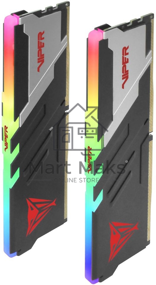 Оперативная память Patriot Viper Venom, DDR5, 32GB (2x16GB), 7200MHz, CL34, DIMM, с радиаторами, RGB, черный