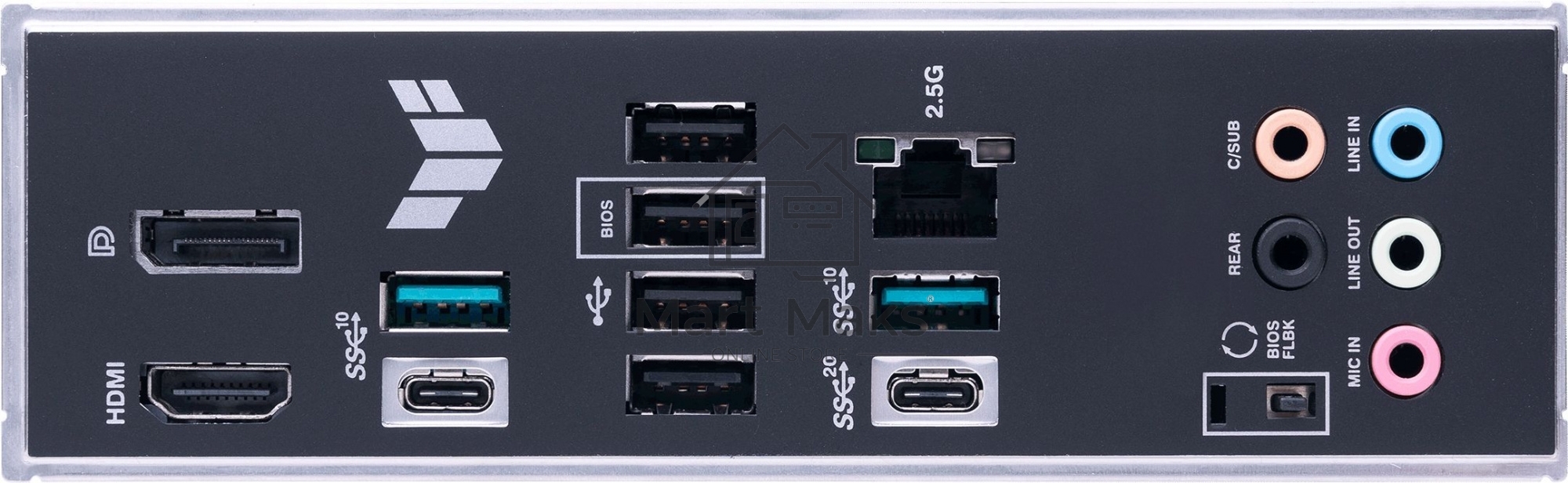 Материнская плата ASUS TUF GAMING B650-PLUS, AM5, AMD B650, 4xDDR5, 4xSATA, 3xM.2, 1xPCI-E 4.0 x16, 1xPCI-E 4.0 x4, 2xPCI-E x1, 1xHDMI, 1xDP, 1x 2.5Gb LAN, 2xUSB-A 3.2 Gen 2, 1xUSB-A 3.2 Gen 2x2, 1xUSB-C 3.2 Gen 2, 5x3.5 мм, 7.1, ATX