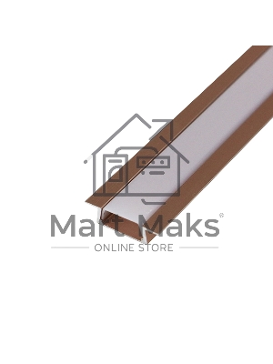 Комплект врезного алюминиевого профиля с рассеивателем, 22х6мм, 1м, розовое золото Rexant