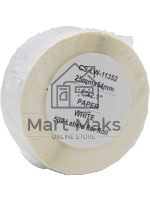 Этикетки Cactus CS-LW-11352 сег.:54x25мм черный белый 500шт/рул Dymo Label Writer 450/4XL