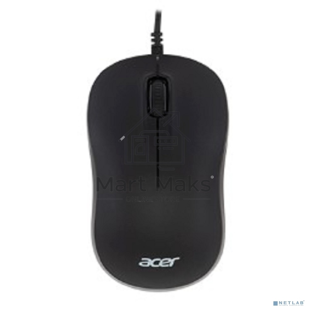 Мышь проводная Acer OMW140 черный, 1200 dpi, USB, кнопки - 3