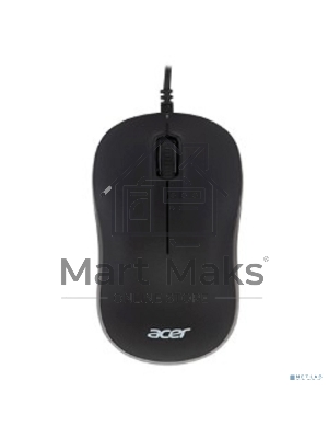 Мышь проводная Acer OMW140 черный, 1200 dpi, USB, кнопки - 3