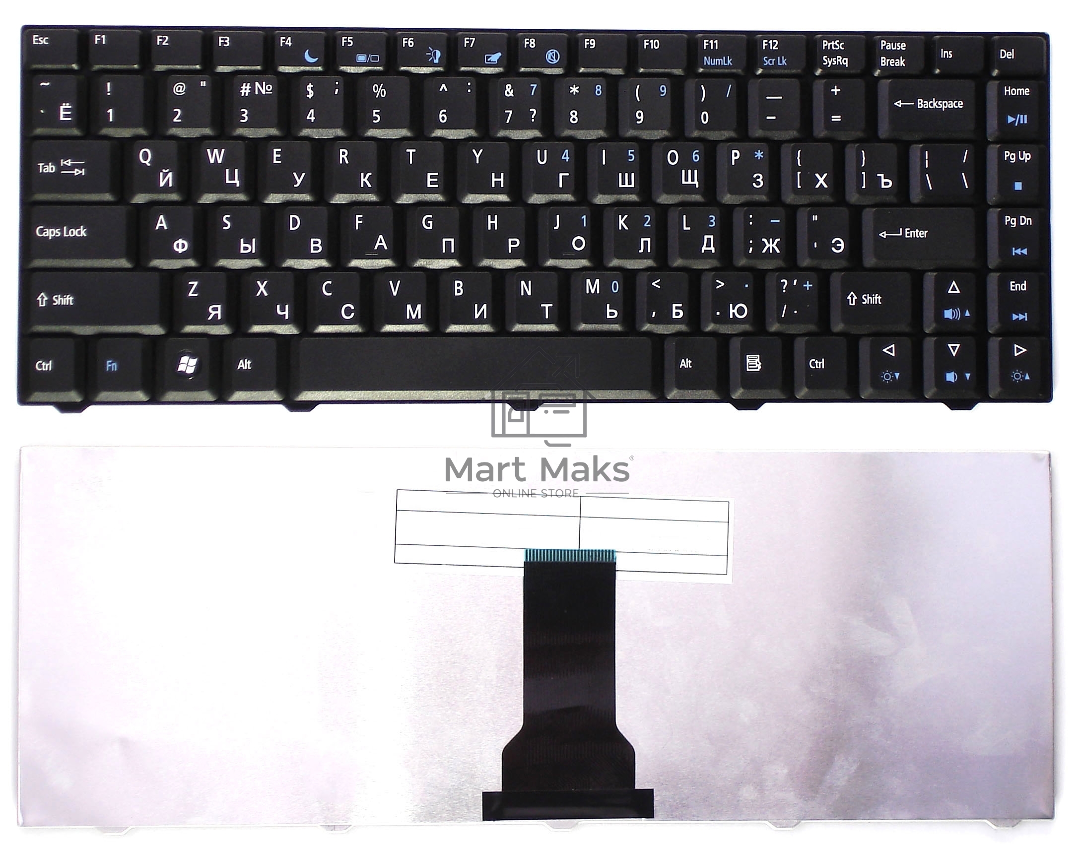 Клавиатура для ноутбука Acer eMachines D520 D720 черная