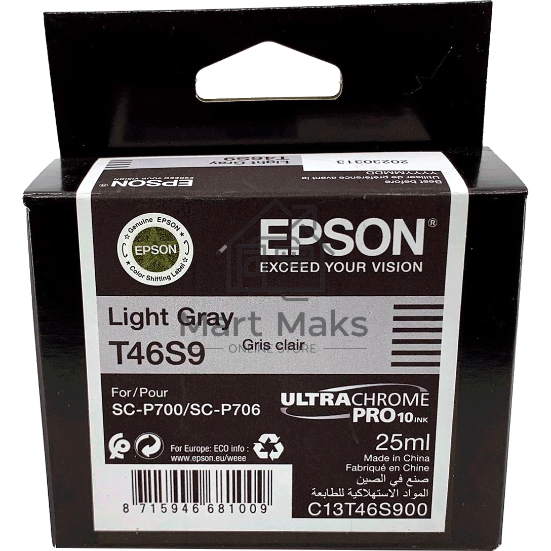 Картридж Epson T46S9 (C13T46S900) светло-серый (25 мл) для SureColor SC-P700