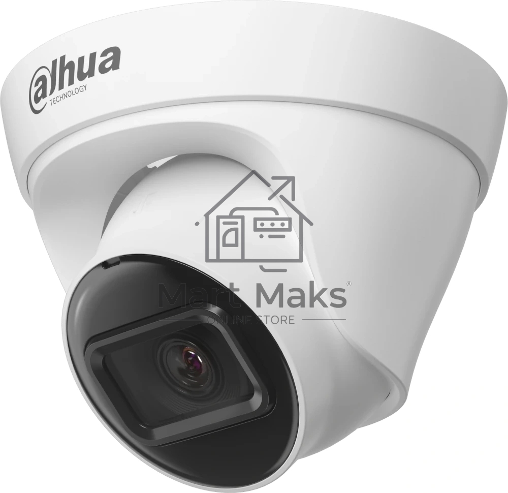 Уличная турельная IP-видеокамера DAHUA DH-IPC-HDW1431T1P-0360B-S6 4Мп, 1/2.9” CMOS, объектив 3.6мм, ИК-подсветка до 30м, IP67, корпус: металл, пластик