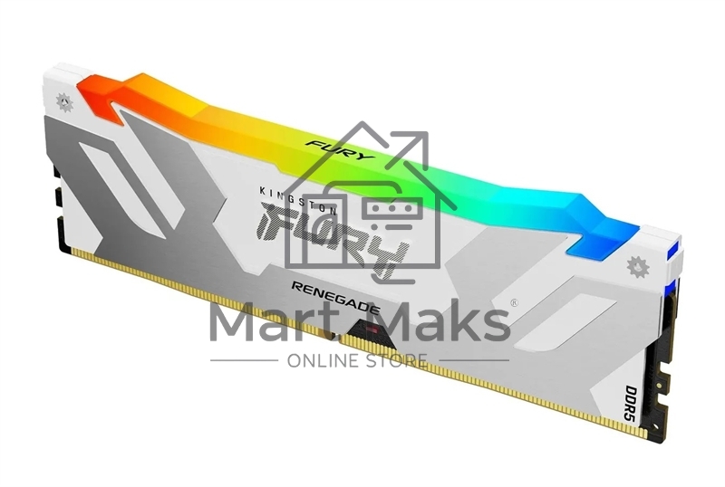 Оперативная память Kingston Fury Renegade, DDR5, 16GB (1x16GB), 7600MHz, CL38, DIMM, радиатор, RGB, белый