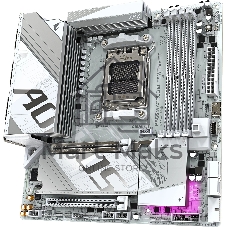 Материнская плата Gigabyte B850M AORUS ELITE WIFI6E ICE, AM5, AMD B850, 4xDDR5, 4xSATA, 2xM.2, 1xPCIe 5.0 x16, 1xPCIe 3.0 x4, DisplayPort, HDMI, 1x2.5Gb LAN, USB Type-C, 2x3.5 мм, 7.1, microATX