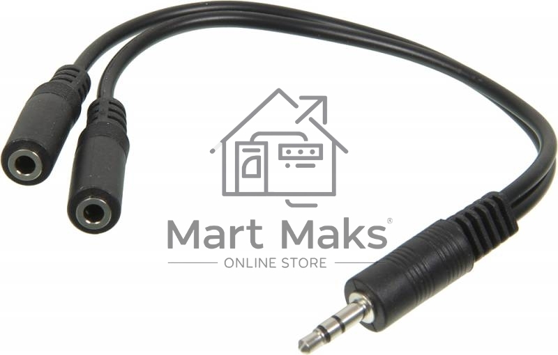 Адаптер аудио Ningbo 2xJack 3.5 (f)/Jack 3.5 (m) 0.2м