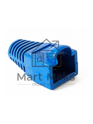 Защитные колпачки для кабеля 6,0мм cat.5, на соединение коннектора с кабелем, синий, 100 шт. в пчк