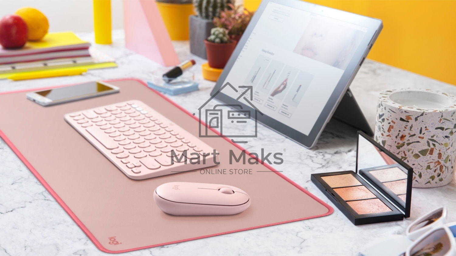 Коврик для мыши Logitech Desk Mat Studio Series MID GREY