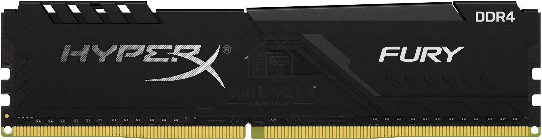 Оперативная память Kingston Fury Beast, DDR4, 16GB (1x16GB), 3200MHz, CL16, DIMM, с радиатором, черный