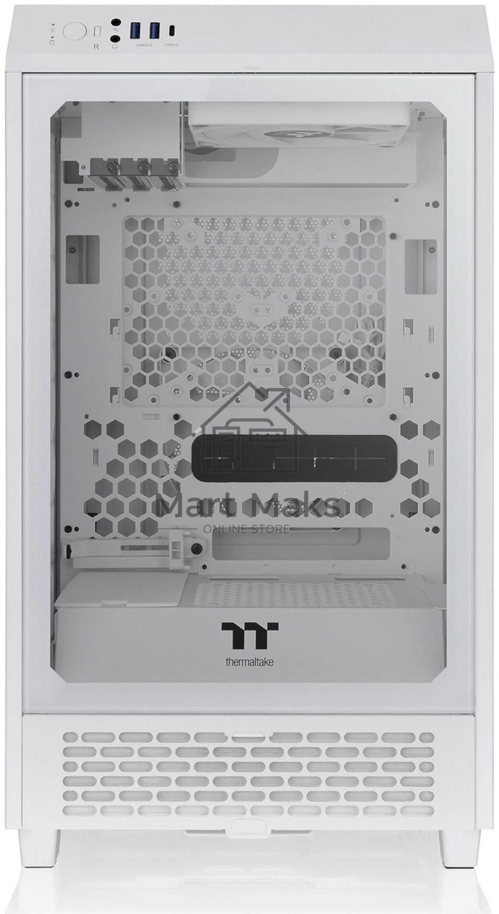 Компьютерный корпус Thermaltake The Tower 200 белый без БП miniITX 11x120mm 5x140mm 2xUSB3.0 1xUSB3.1 audio bott PSU